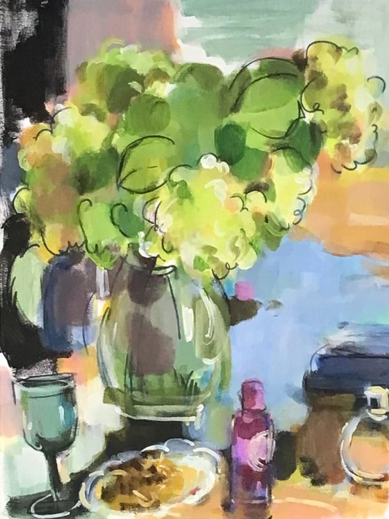 Hydrangea and perfume