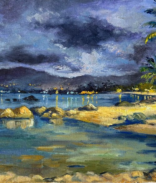 Nightfall on the island by Yana Vinitskaya
