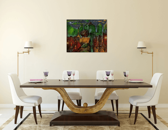 Night in a fairy tale 65x80cm ,Acrylic/canvas