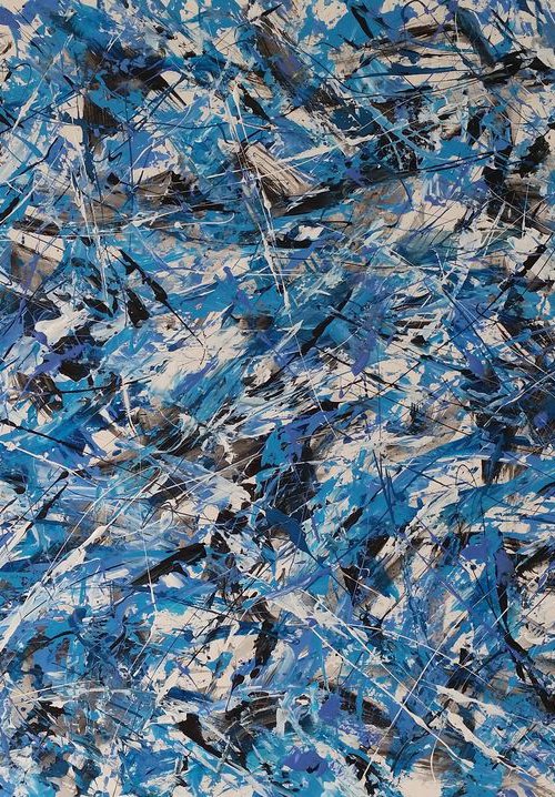 Abstract CONTEMPORARY ACRYLIC on CANVAS by M.Y. by Max Yaskin