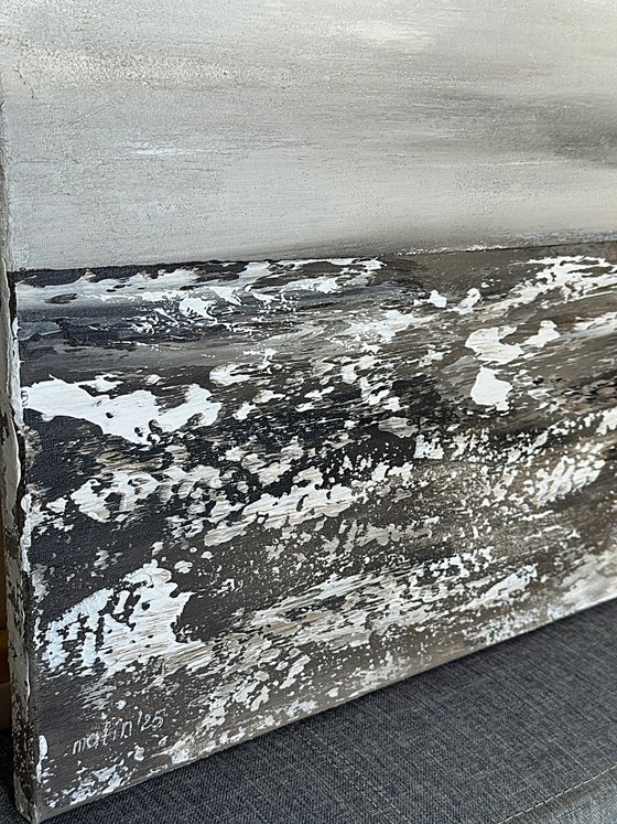 Monochrome Seascape in Grey