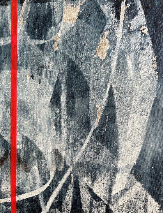 Blue abstract red line