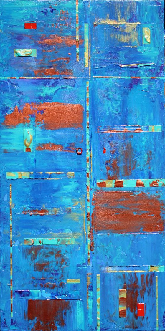 Blue Copper Abstract Expressions