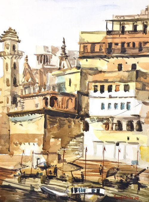 Hindu pilgrimage in Varanasi by Joseph Peter D'silva