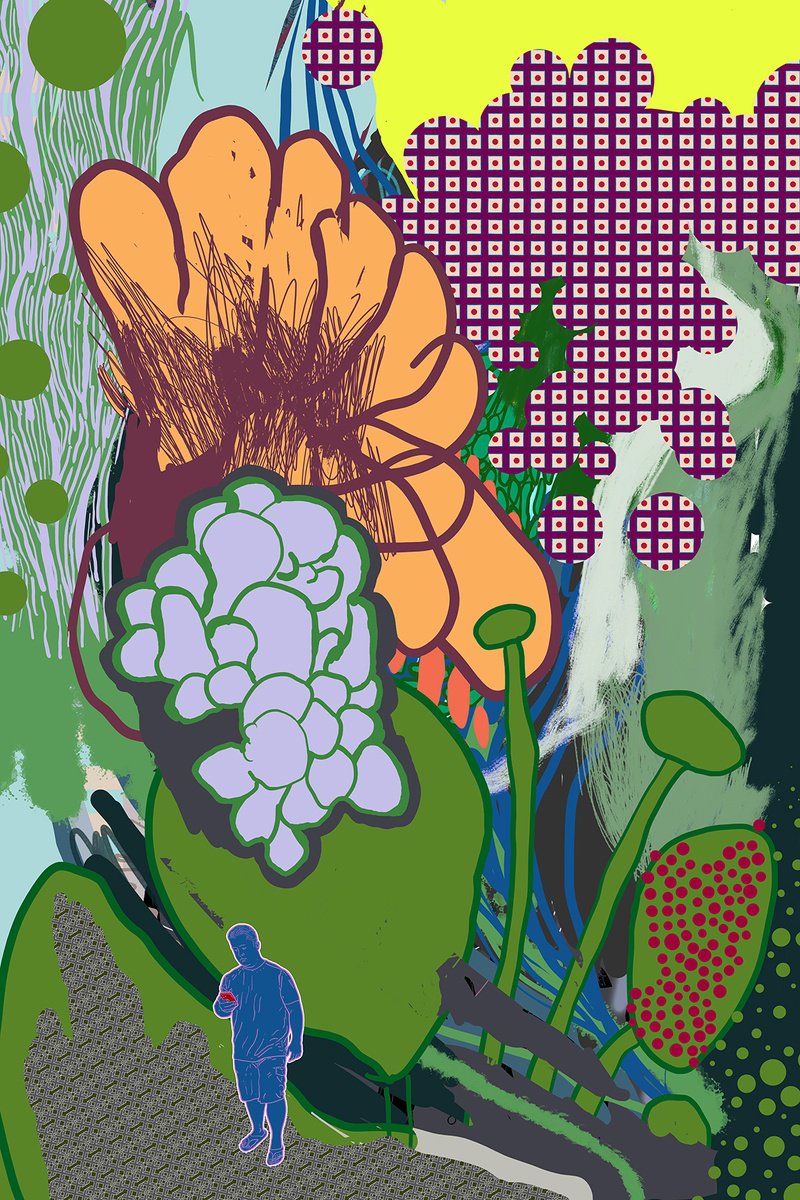 Abstract Landscape Giclee Print By Alasdair Willis, 16 X 23, Micro Venture, Original Artwork