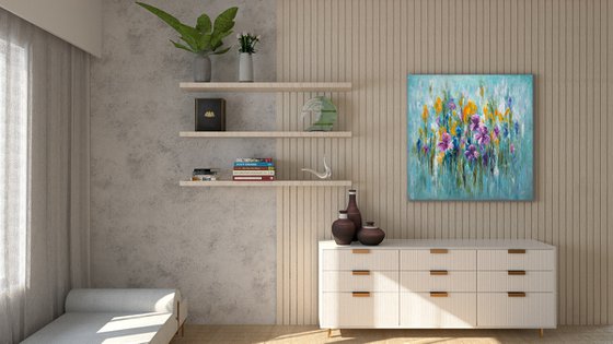 XL size abstract emotional painting Recollection of Spring