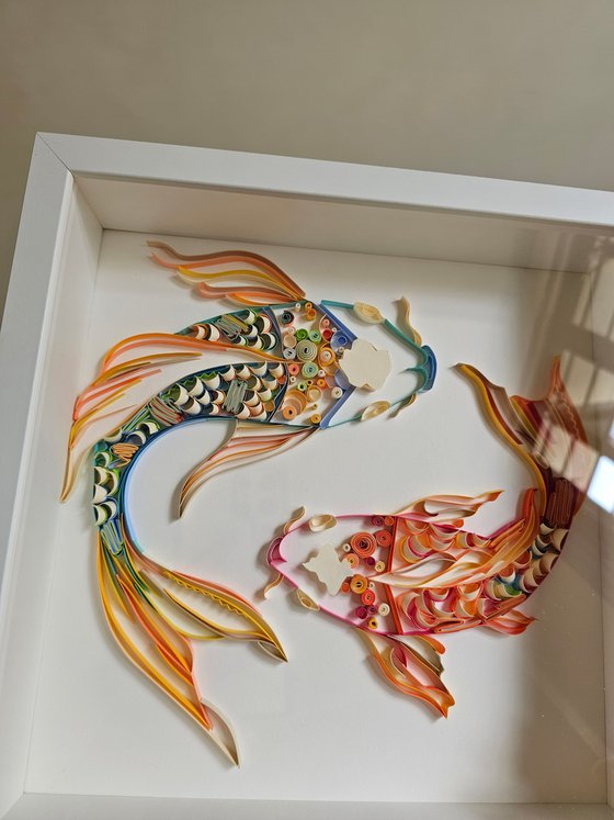 Playful Koi Fish