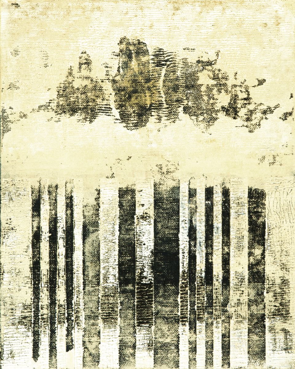 Abstract Acrylic Painting By Petr Strnad, 8 X 10", Neither Here Nor There Ii., Original Artwork