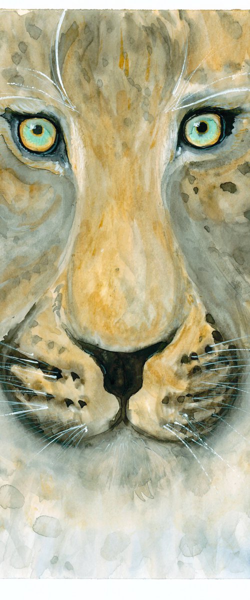 Portrait of a wild cat by Olga Ivanova