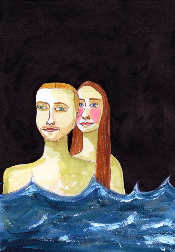 The Wild Ocean Swimming Couple