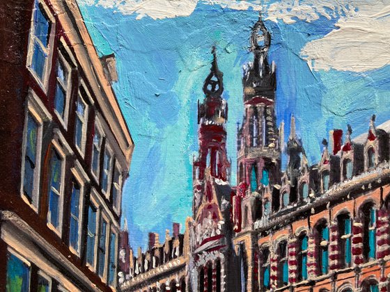 Gothic Buildings In Amsterdam