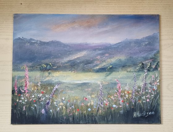 Wildflower View Oil Painting