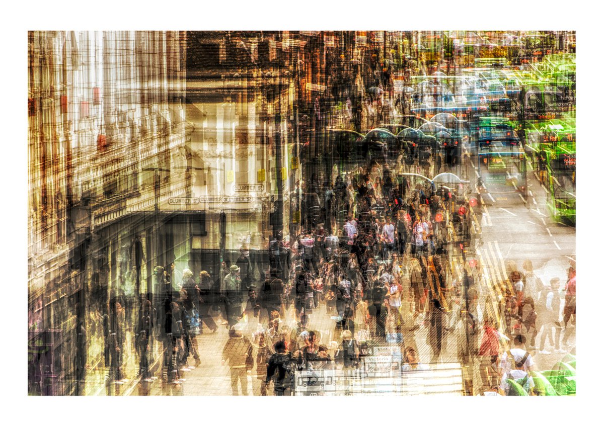 Busy City Street. Limited Edition 1/50 15x10 inch Photographic Print by Graham Briggs