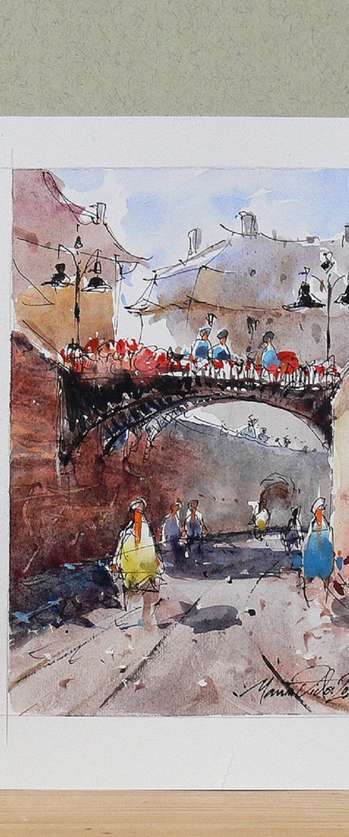 Sibiu, Watercolor Art. by Marin Victor