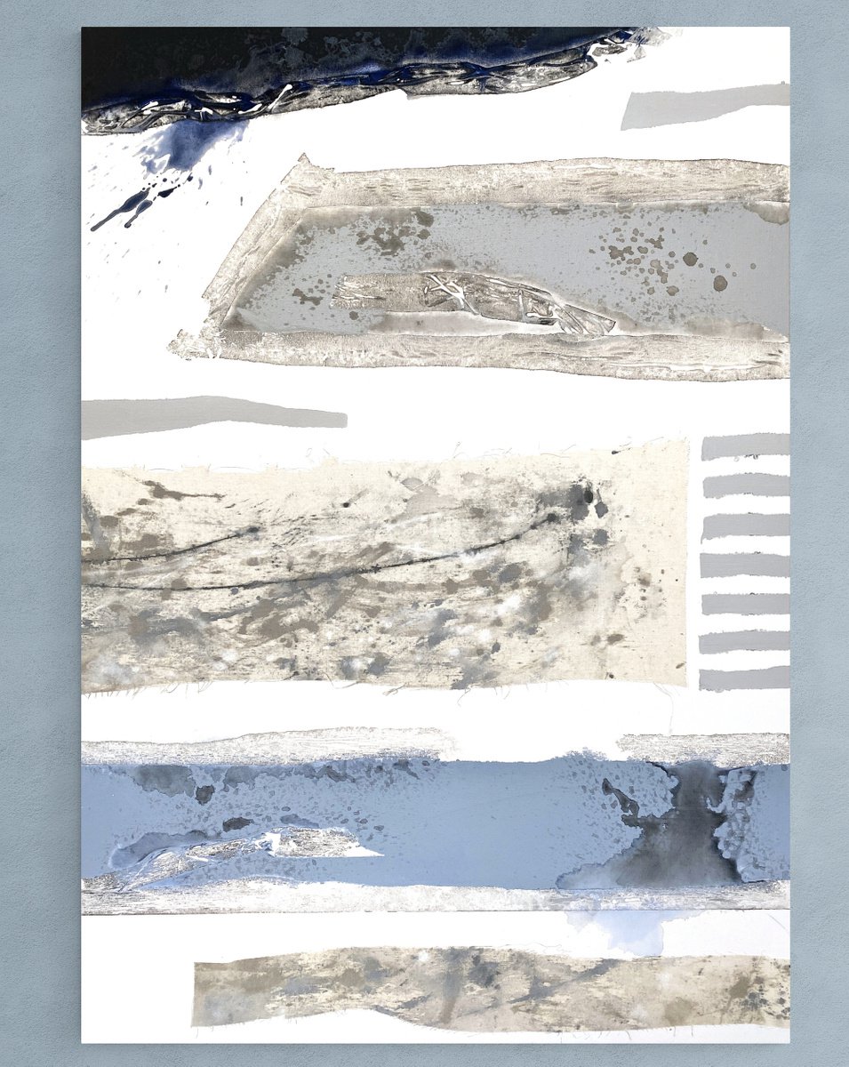 Abstract Painting By Cristina Dalla Valentina, 28 X 39, Strata /11, Original Artwork