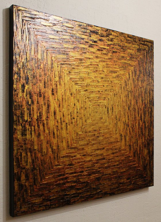 Large square gold gradient