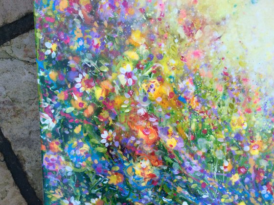 Floral Meadow Diptych Resin