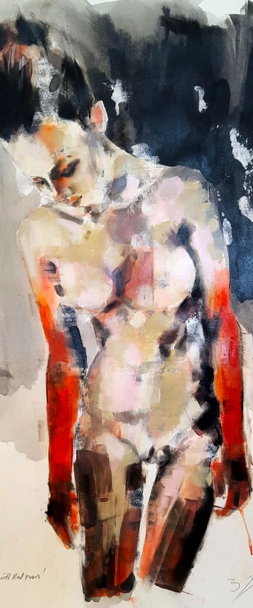 2-20-16 Figure with red arms by Thomas Donaldson
