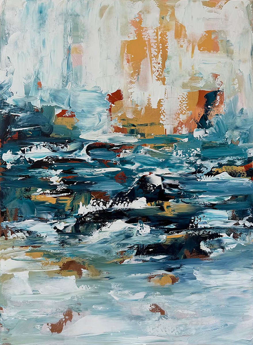 A Stroll Down By The Lake By Omar Obaid, 28 X 39, Artwork For Sale On Artfinder