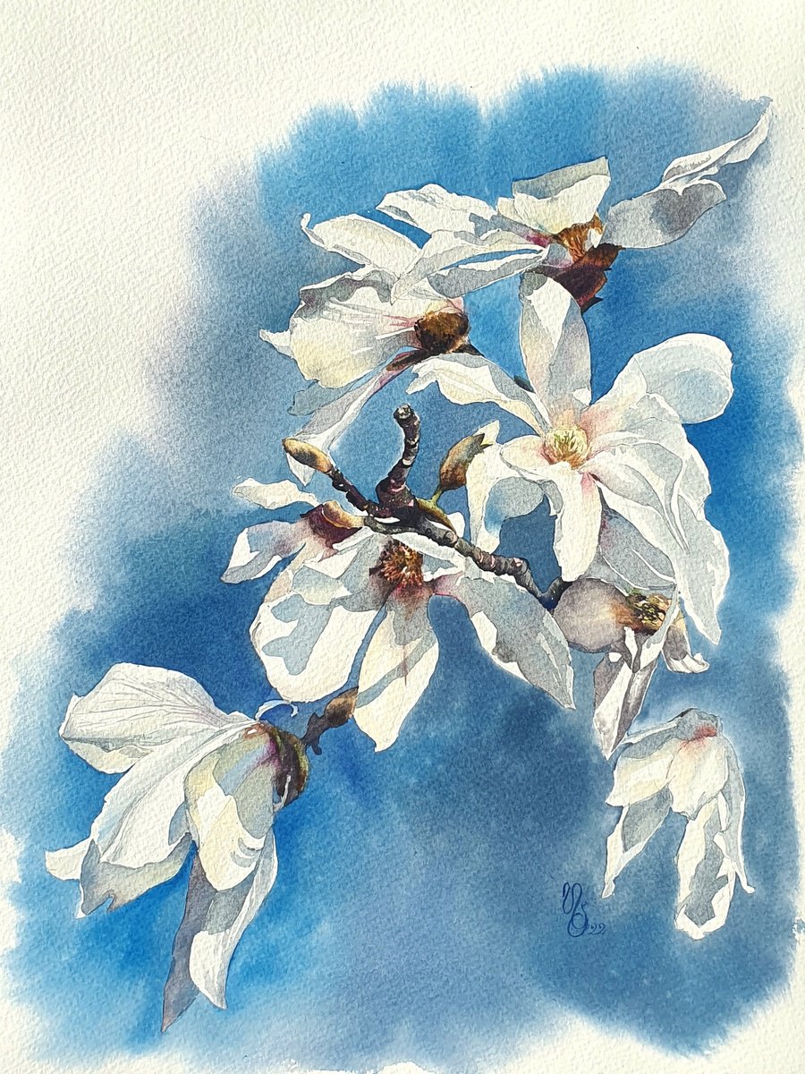 Photorealistic Landscape Watercolour By Sonata Art, 17 X 20", Spring In Munich, Original Artwork