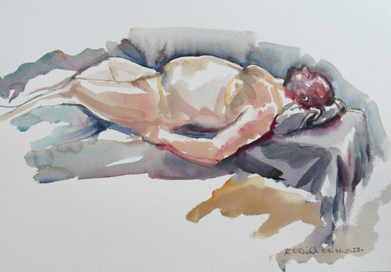 reclining male nude