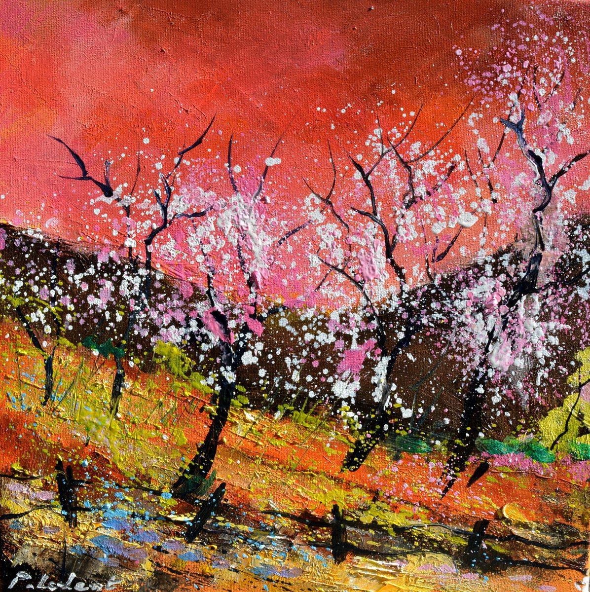 Blooming spring trees by Pol Henry Ledent