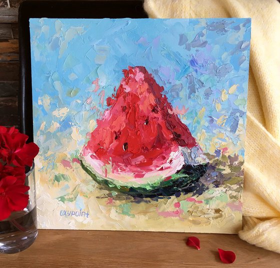 "A slice of watermelon"
