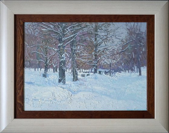 Boulevard in winter