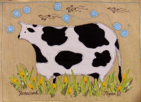 "Rosalind" - textile collage