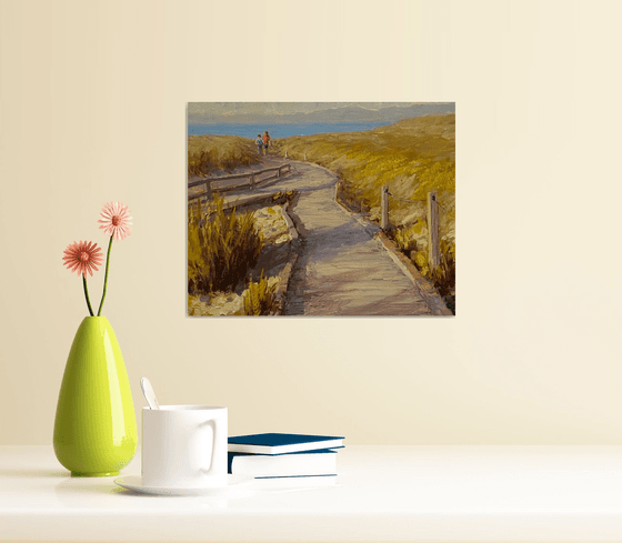 Spanish Bay Boardwalk plein air Landscape