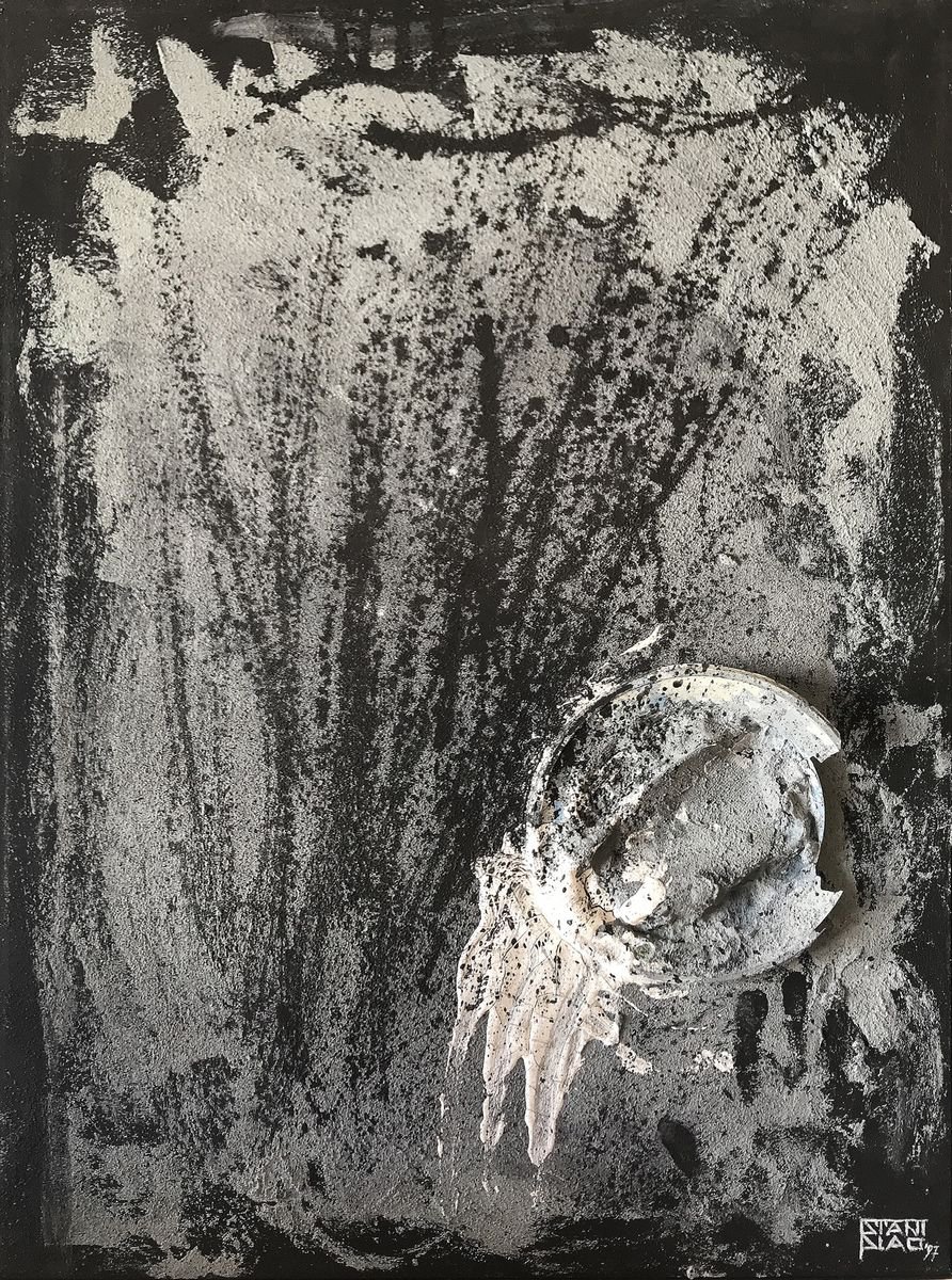 Expressive Abstract Painting By Vincenzo Stanislao, 24 X 31", Gestures, Original Artwork