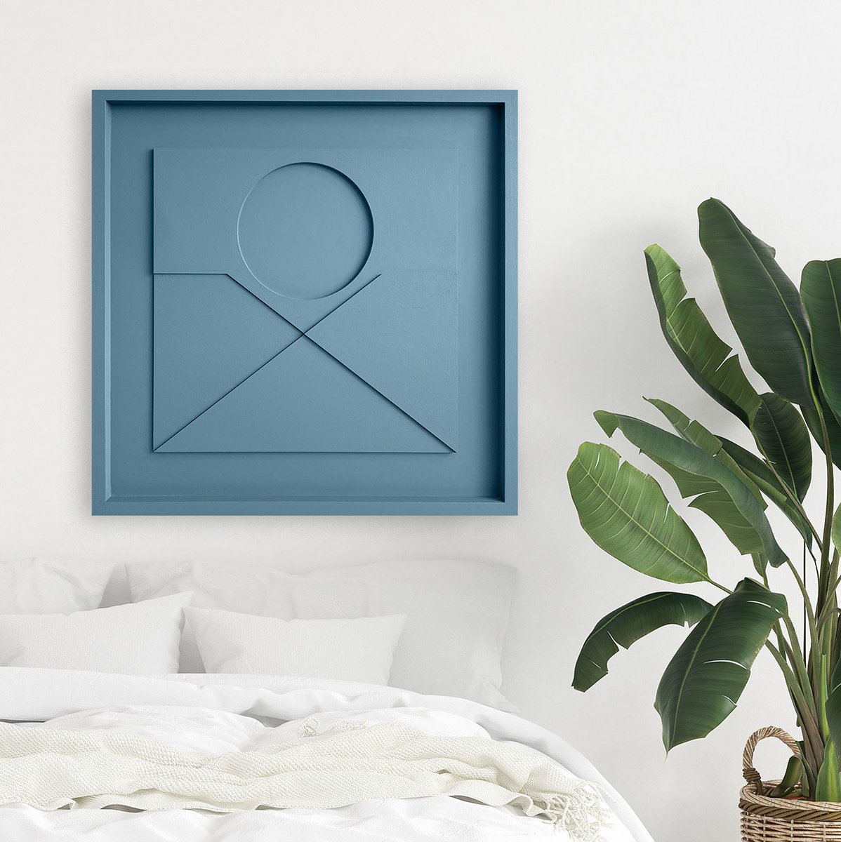 Geometric Abstract Relief By Liam Roberts, 20 X 20", Presence, Original Artwork