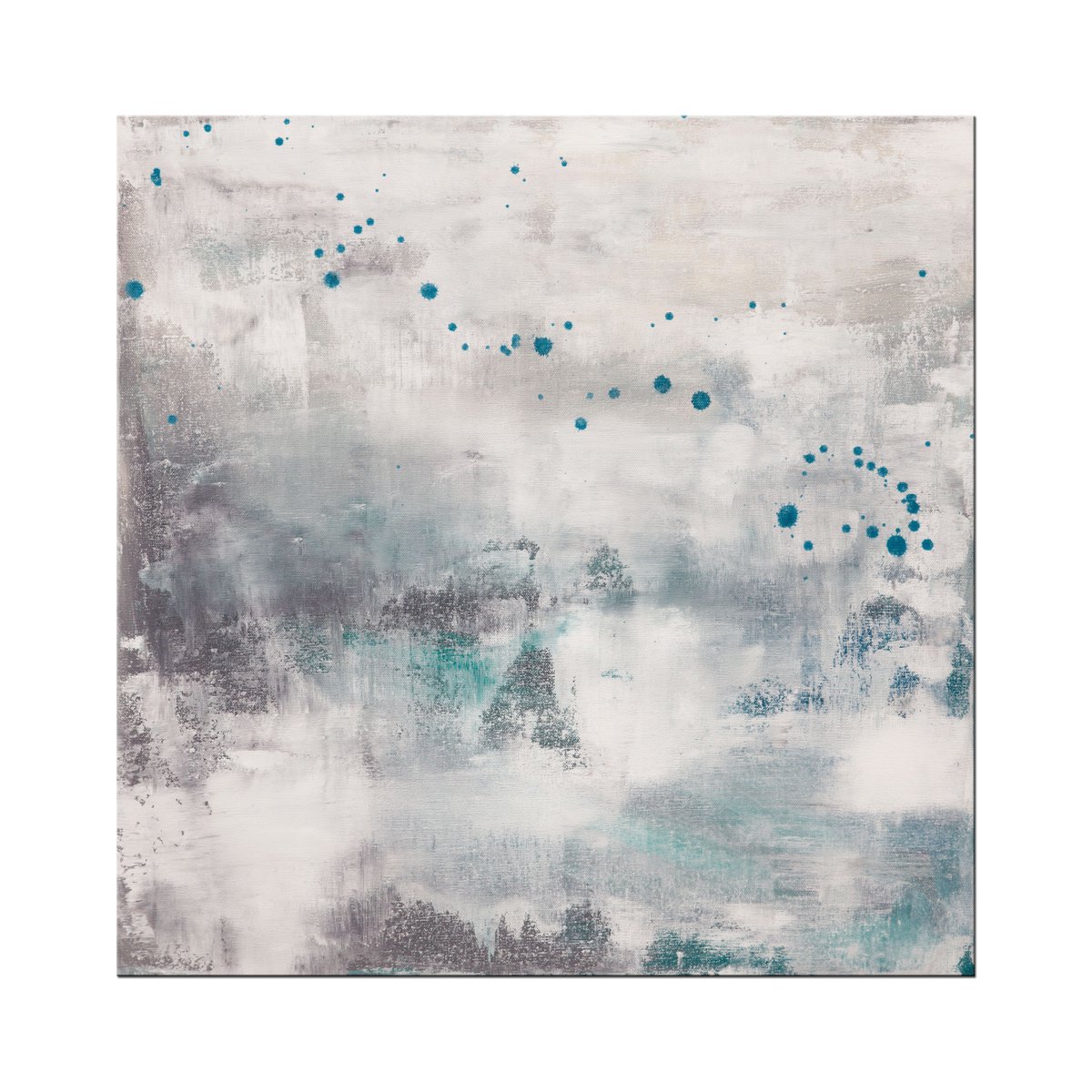 Abstract Acrylic Painting By Hilary Winfield, 24 X 24, Sea Spray 6, Original Artwork