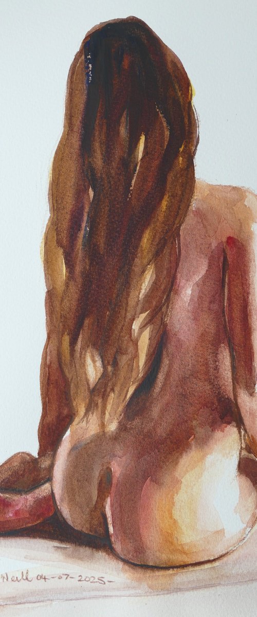 Seated female nude by Rory O’Neill