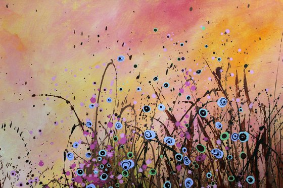 New Hopes #3 -  Large Original abstract floral painting