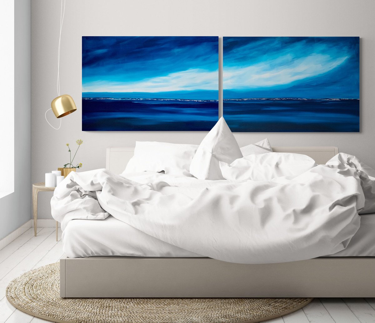  Beyond The Blue Sea No. 826 By Anita Kaufmann, 79 X 28, Artwork For Sale On Artfinder