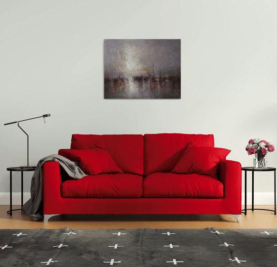 " Harbor of destroyed dreams - Shades Of Deep Madder " SPECIAL PRICE !!! W 90 x H 70 cm