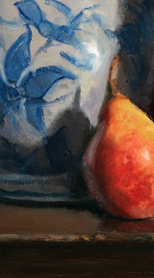 Poire et Vase en Porecelaine by Pascal Giroud