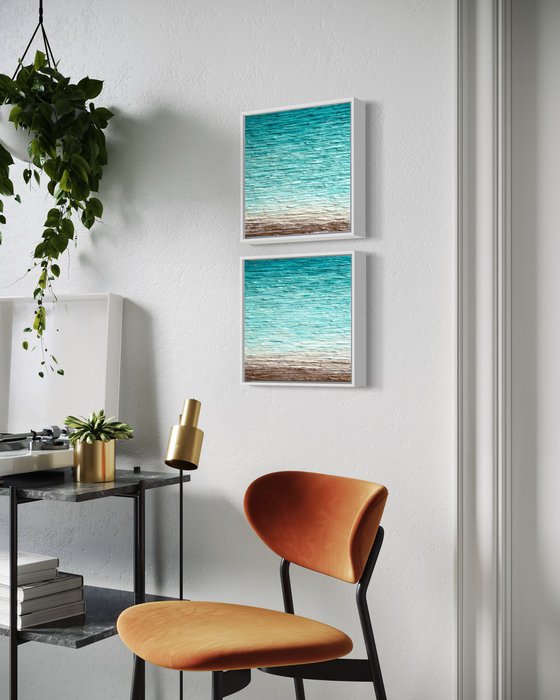 Coastal Calm Diptych