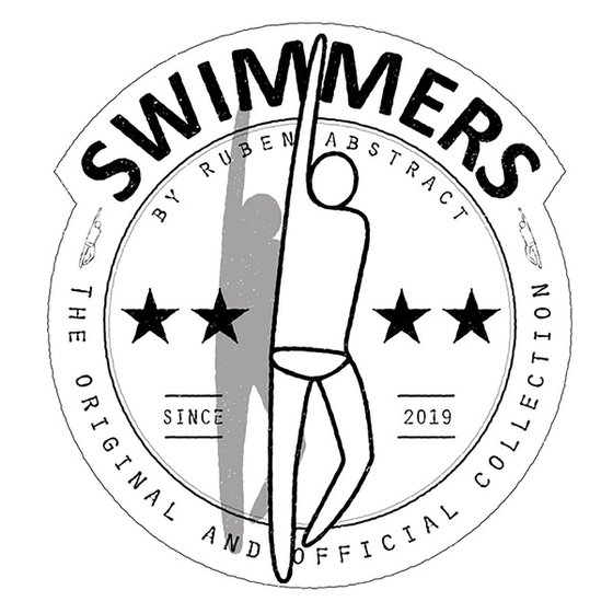 Swimmers 407 in Green and Orange Sea Bombai