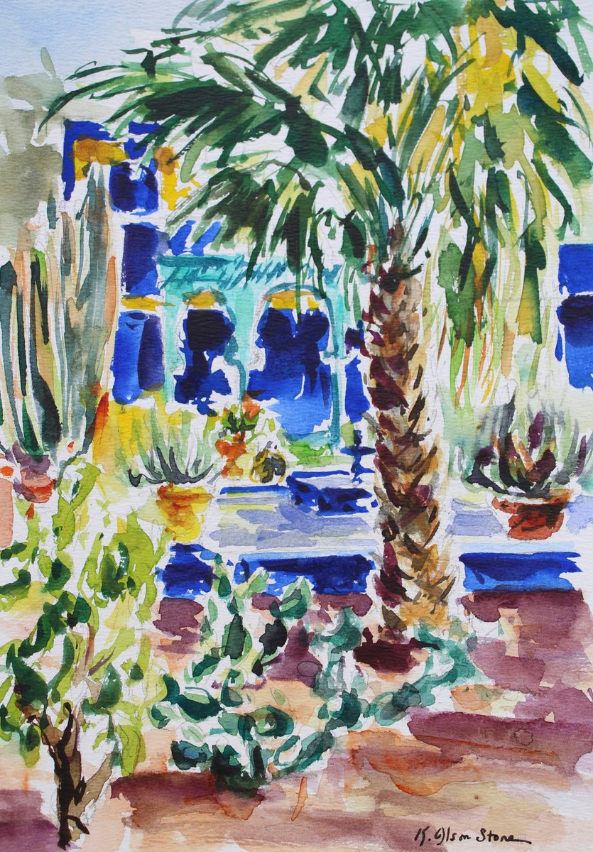 Marjorelle Blue, Marrakech by Kristen Olson Stone