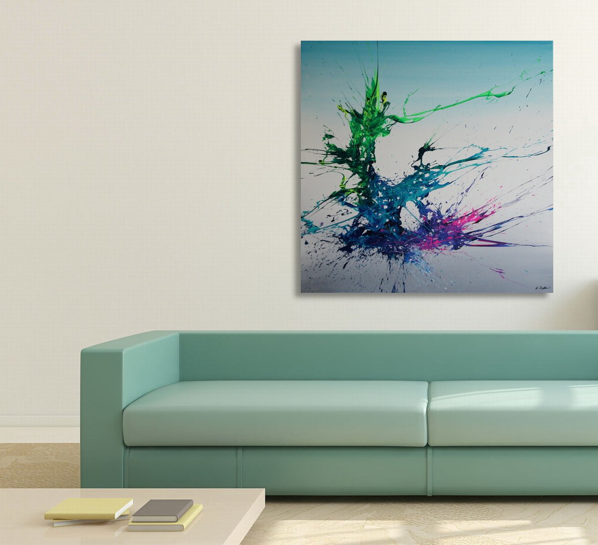 Emerald Tree (Spirits Of Skies 100121) (100 x 100 cm) XXL (40 x 40 inches) by Ansgar Dressler
