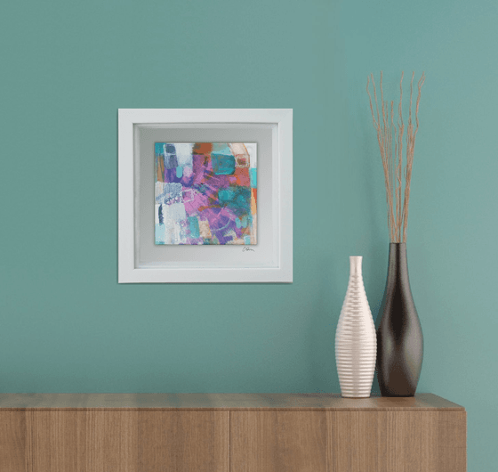 Thinking out loud #5-  Framed ready to hang original abstract