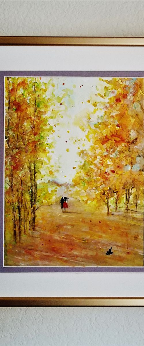Me,You and a magical Fall day.. (3) gift idea,framed,ready to hang by Cristina Mihailescu