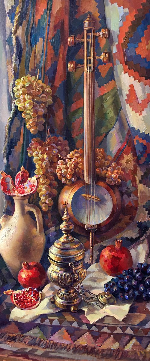 Still life with qamancha by Meruzhan Khachatryan