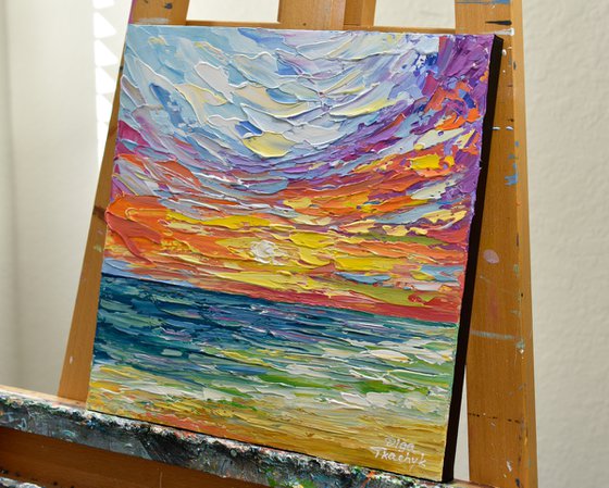 Bright Sunset II- Original Acrylic Painting on Canvas