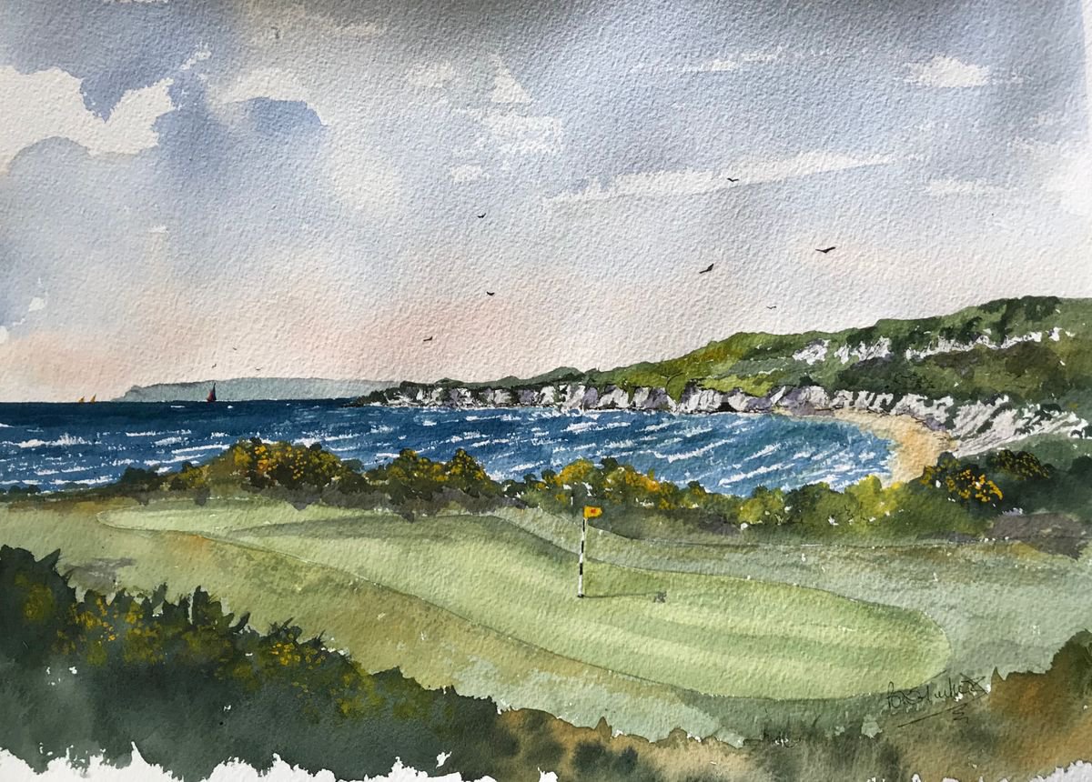 "White Rocks". The 5th hole at Royal Portrush Golf Course by Brian Tucker