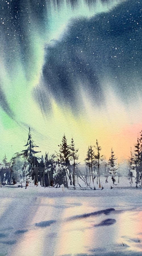 Aurora borealis #16 by Eugenia Gorbacheva