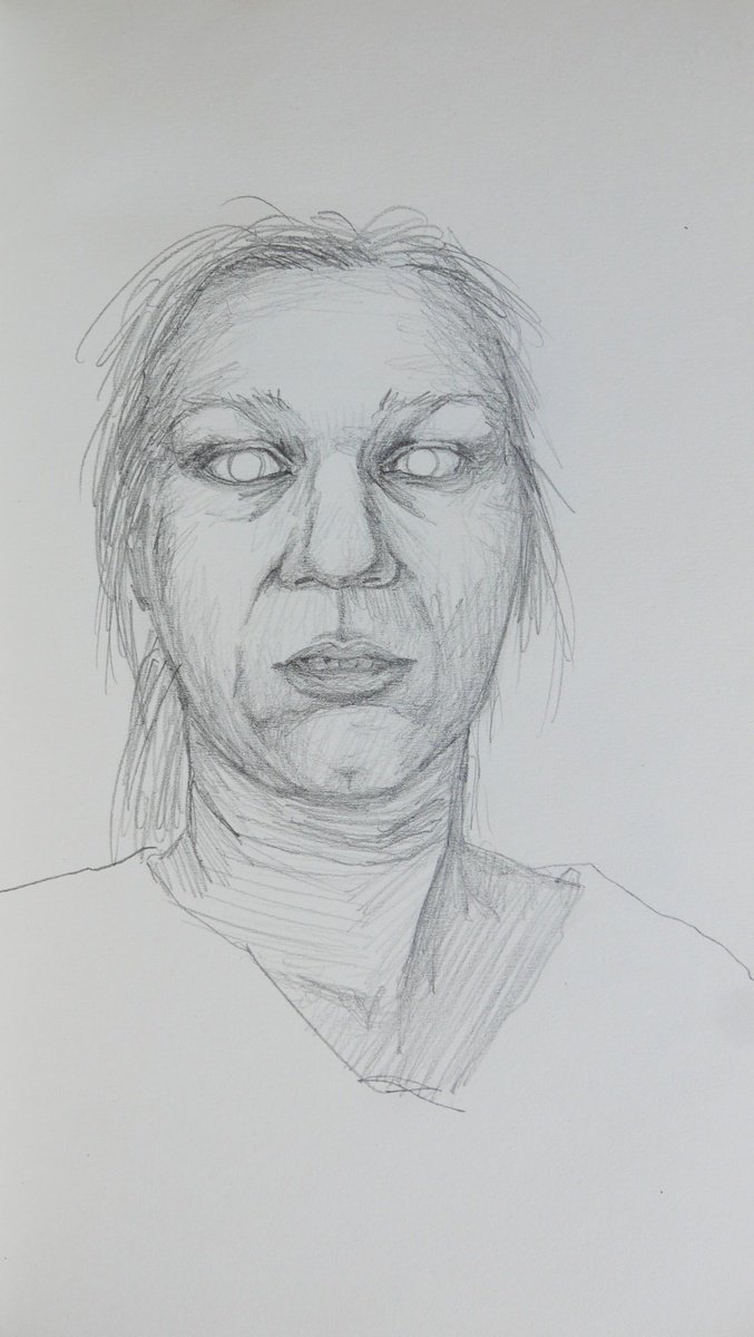 Face sketch July 18 by Karina Danylchuk