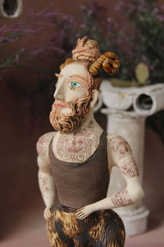 Hipster Faun. Sculpture by Elya Yalonetski